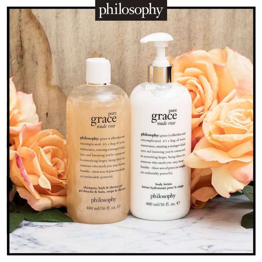 Philosophy Pure Grace Nude Rose Shampoo,Bath & Shower Gel 480ml